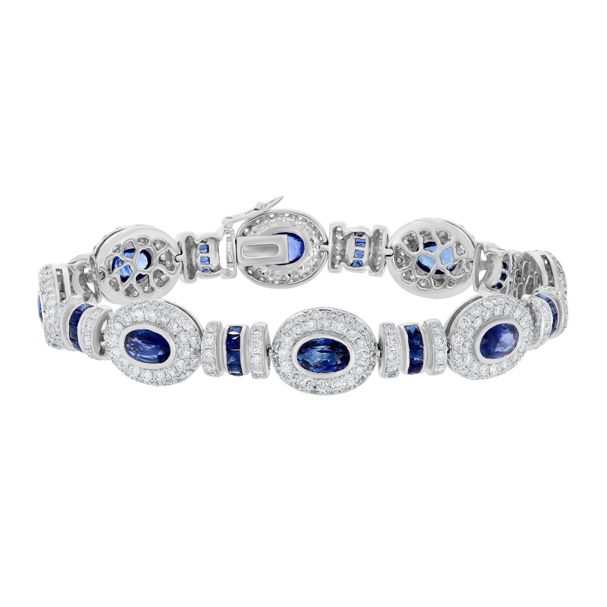 Art Deco Sapphire and Diamond Bracelet - Rosendorff Diamond Jewellers